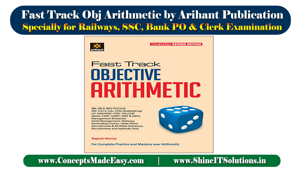 Review of Fast Track Objective Arithmetic Arihant Publication Book Specially for Railways, SSC, Bank PO and Clerk Examination